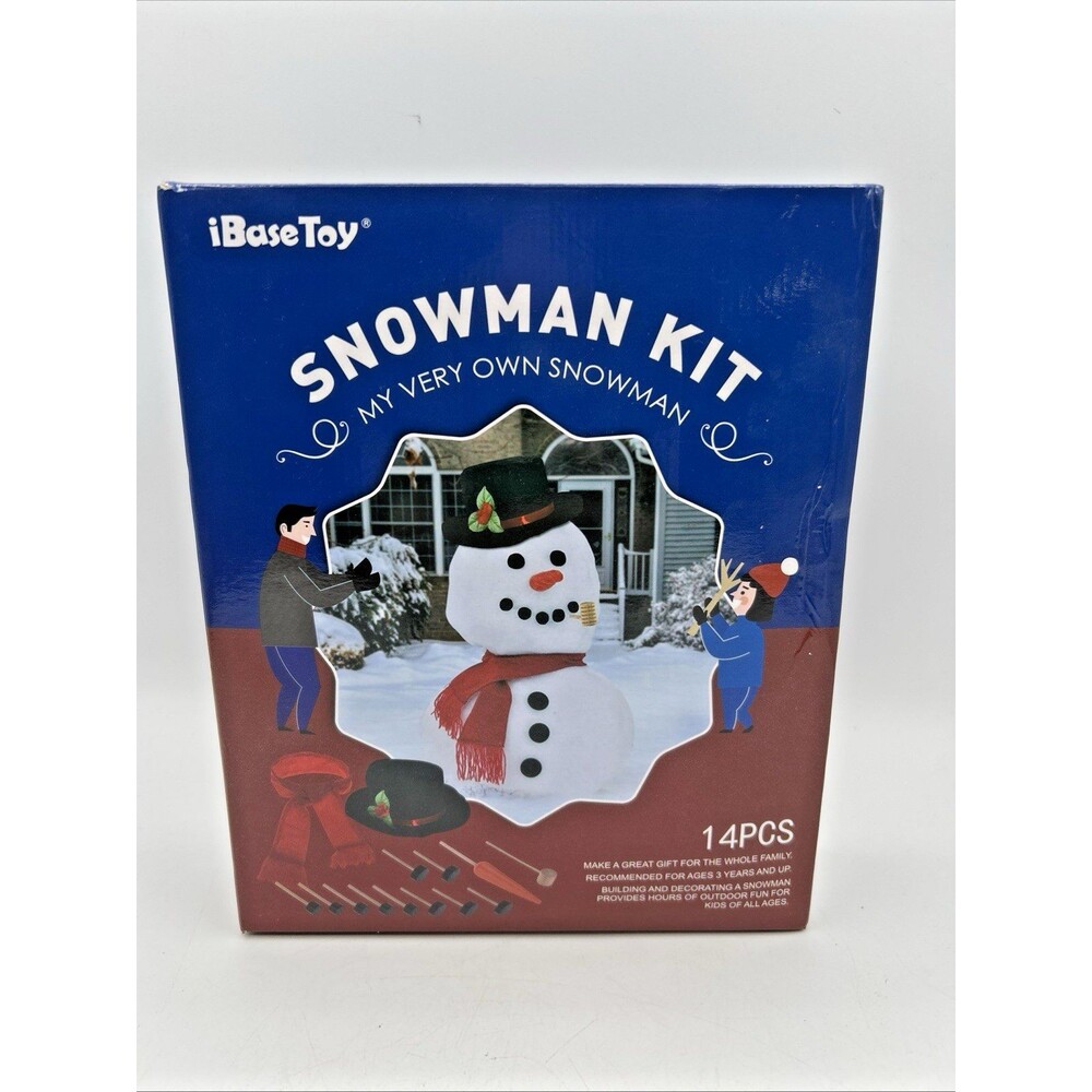 iBaseToy Snowman Kit My Very Own Snowman 14 Pieces Winter Outdoor Fun Gift NIB